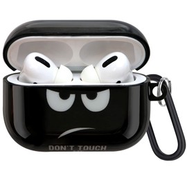 ZPYOU Compatible with AirPods Pro 1st Generation Case Don't Touch Me for Airpods Pro 2019 Cover with Keychain Soft Cute Shell Charging Cases -Big Eyes
