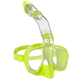 W WSTOO Multifunctional Snorkel Swim Mask That Allows You to Breathe Through Your Nose, 180 Degree Panoramic View, Anti-Fog Anti-Leak Snorkeling Gear for Adults, Best Gift for Summer Holiday Travelers