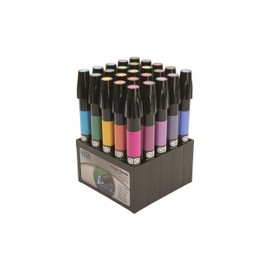 Chartpak, Inc. - Rotuladores AD de The Original Chartpak, con tres puntas, 25 colores surtidos de director de arte en un cubo de mesa, 1 de cada uno (K)