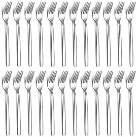 Kyraton Dinner Forks Set of 24 Pieces, 18.3cm Stainless Steel Table Forks Cutlery Set for Home, Restaurant, Hotel, Dishwasher Safe