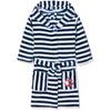 Playshoes Boys Fleece Ringel Maritim bathrobe, blue (navy / white