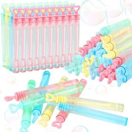 CCINEE 20pcs Mini Bubble Wands,Colourful Heart Bubble Wand Party Favor for Kids Summer Outdoor Party Favor Supply Goodie Bag Filler Classroom Prize