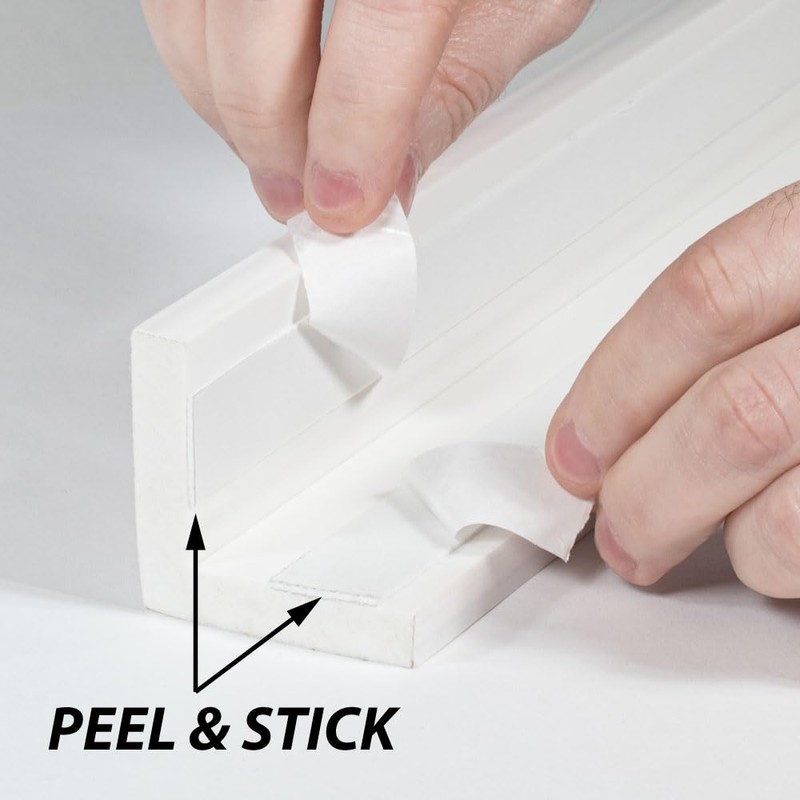 Outwater White 3" X 3" Styrene Angle with Adhesive on