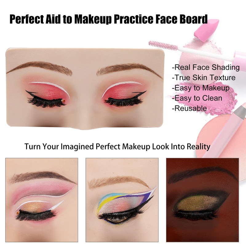 GFPGYQ Tablero de práctica de maquillaje de ojos 3D, ayuda