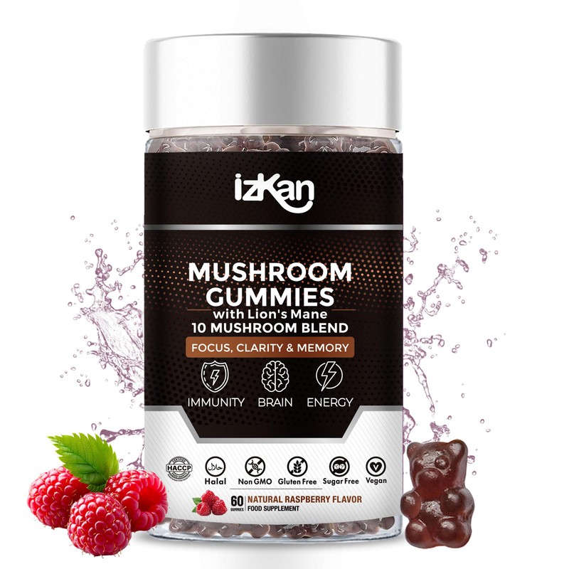 Mushroom Gummies Supplement 3000mg - 9 Mushrooms Gummies with Ashwagandha