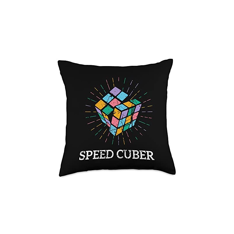 Vintage 80s Speed Cuber Puzzle Cube Fan Master Cube Throw