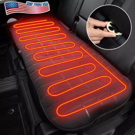 Xukey Universal Heated Car Rear Seat Cover Cushion 12-24V Heater Warmer Winter Pad
