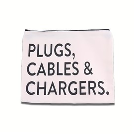 Plugs Cables & Chargers Travel Makeup Bag for Women Charger Plugs Cosmetic Makeup Bags with Zipper Charger Plugs Cosmetic Travel Storage Pouch for Best Friends Toiletry Organizer Pouches for Sister