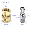 sourcing map 2 Pairs Quick Release Garden Brass Leak Free