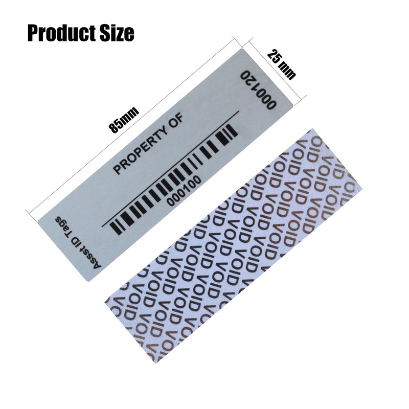 TamperSeals Group - 100pcs Custom 1” x 3.35” Write-on Tamper