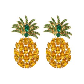 Sparkle Designer Novetly Fuit 3D Lemon Pineapple Cherry Stawberry Earrings for Women,Cute Enamel Funny Kawaii Chic Statement Funky Unique Fashion Vacation Summer Hawaiian Beachy Jewelry