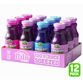 NILO Variety Pack | 100% Squeezed Juice Blackberry Blueberry Plum Beetroot | NO Sugar added | NON GMO | NOT From Concentrate | 8.45 oz (Pack of 12)
