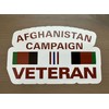 Afghanistan Campaign Veteran with Ribbon Bumper Sticker with DIE Cut