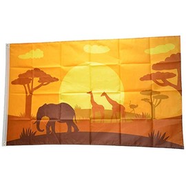 Flaggenfritze® Flag Animals of Africa 90 x 150 cm