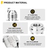 6Pcs AN8 Male Aluminum Weld On Bung Fitting