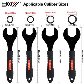 SONZUIA Bike Threaded Headset Wrench, 30 32 36 40mm Bicycle Fork Headset Top Locknut Removal Spanner Tool (32MM)