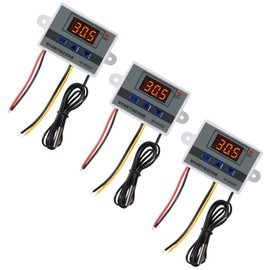 DIANN 3pcs XH-W3002 Digital Temperature Controller DC 12V LED Thermostat Switch Temperature Relay Switch Module with Waterproof Probe Programmable Minus 50 to 110 Degree