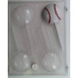 Medium Size Baseballs Lollipop Candy Mold S051