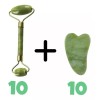 ML Paquete 10 Rodillos Jade + 10 Guasha Masaje Rejuvenecimiento