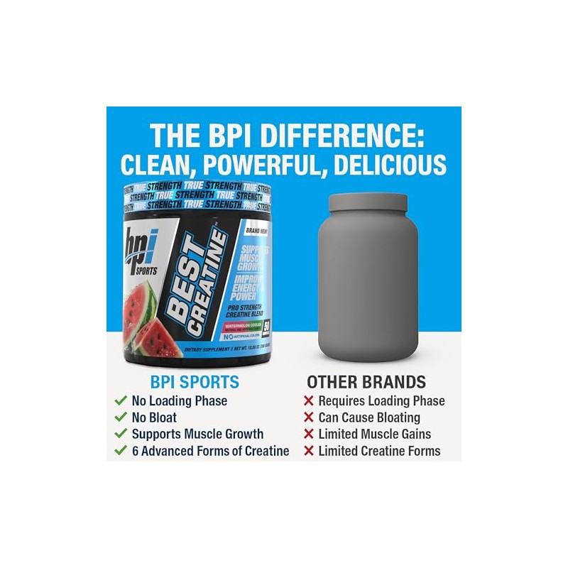 BPI Sports Best Creatine Powder, Watermelon Cooler, 10.58 Ounce