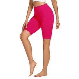 Libella Cycling Shorts Women's Short Leggings Cotton High Waist Shorts Opaque Summer Sports Shorts Colourful 4165, Pack of 1 magenta