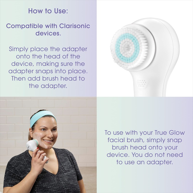 True Glow by Conair Facial Cleansing Brush Replacement Heads -
