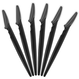JHZMCRX 6 Pcs Eyebrow Razor Face Razors Multipurpose Facial Razors for Women Men Eyebrow Trimmers Shaver with Protective Cover Dermaplaning Facial Hair Removal Tools Black
