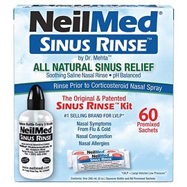 Sinus Rinse de NeilMed, 50 sobres previamente mezclados, 100, 1, 1