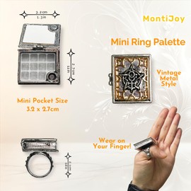 MontiJoy Mini Travel Watercolor Palette 11 Wells Small Empty Portable Water Color Painting Tin