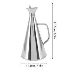 Tomotato Stainless Steel Olive Oil Dispenser, Non Drip Leak Proof Olive Oil Dispensers Bottle Kitchen Vinegar Cruet Pourer Drizzler Oil Container for Kitchen Cooking BBQ (17oz/500ml)