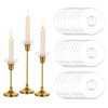 Glasseam Glass Candle Drip Protectors, Set of 24 Clear Bobeches