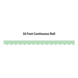 Teacher Created Resources Mint Green Scalloped Rolled Border Trim - 50ft - Decorate Bulletin Boards, Walls, Desks, Windows, Doors, Lockers, Schools, Classrooms, Homeschool & Offices