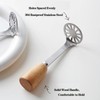 2 pcs Small Potato Masher Multifunctional Stainless Steel Masher for