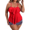 B2prity Women Plus Size Tankini Swimsuits Tummy Control Two Piece