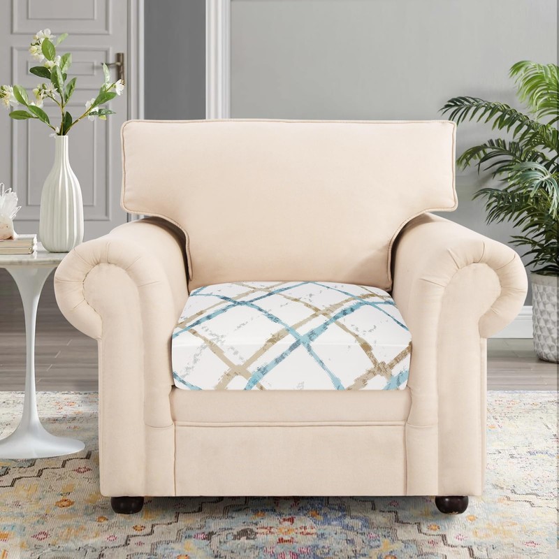 SearchI Stretch Printed Sofa Couch Cushion Covers Replacement Chair Cushion