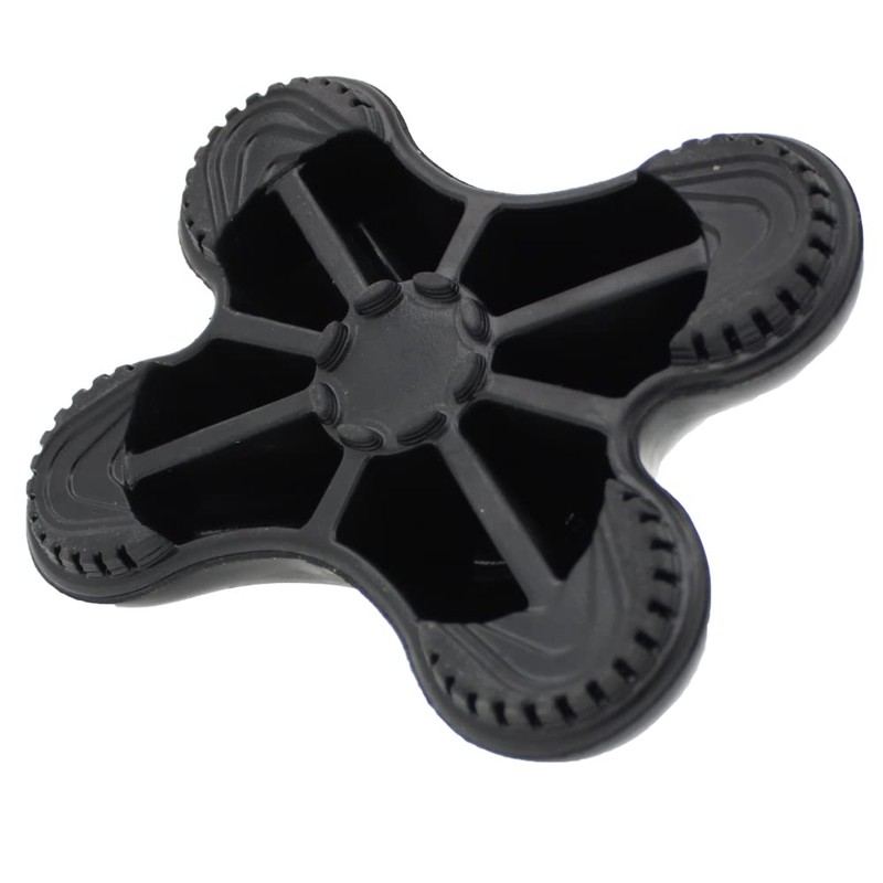 19mm 3/4" Heavy Duty Large Based Quadruple Tip Rubber Foot