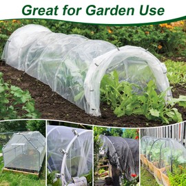 Samhopo 60 Pcs Row Cover Clips, Garden Clips for Netting, Greenhouse Clamps Made of Stainless Steel, Have a Strong Grip of Greenhouse Clips, For 1/2'', 3/4'', 1'' Garden Hoops or Greenhouse Hoops