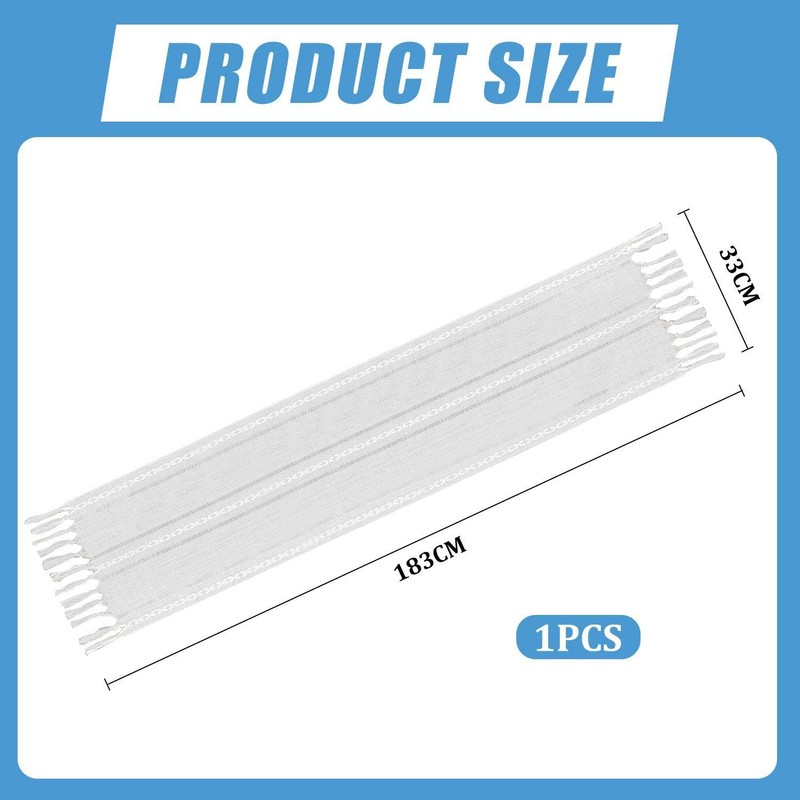 YSJCHEBS 1 Piece Tassel Table Runner, Table Runner Decoration in