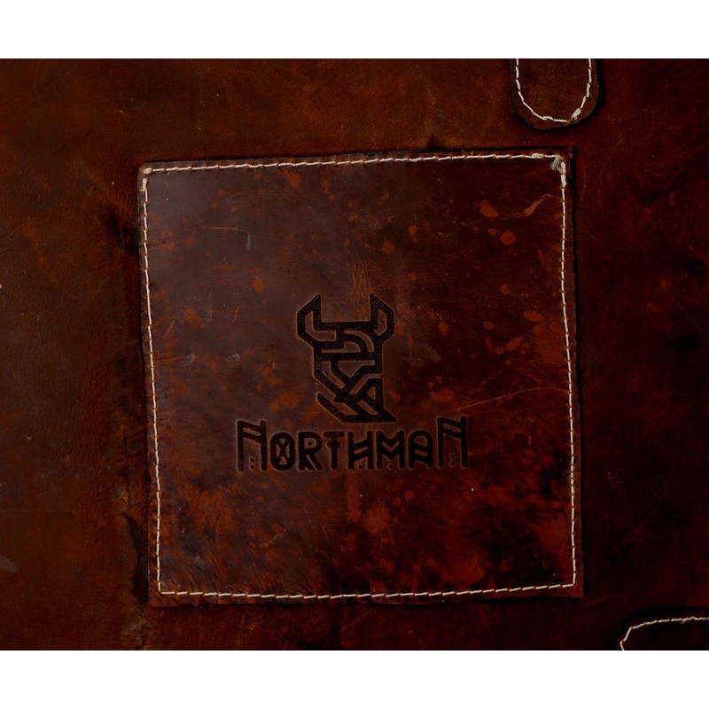 Northman 100% leather apron hand made (dark brown