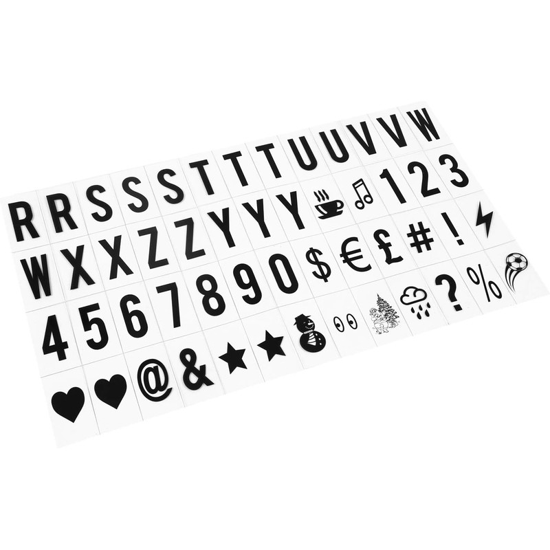 A Set 104Pcs Black Cinematic Lightbox Replacement Letters & Numbers