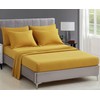 Chezmoi Collection Jasper Mustard Yellow Oversized Queen Bed in a