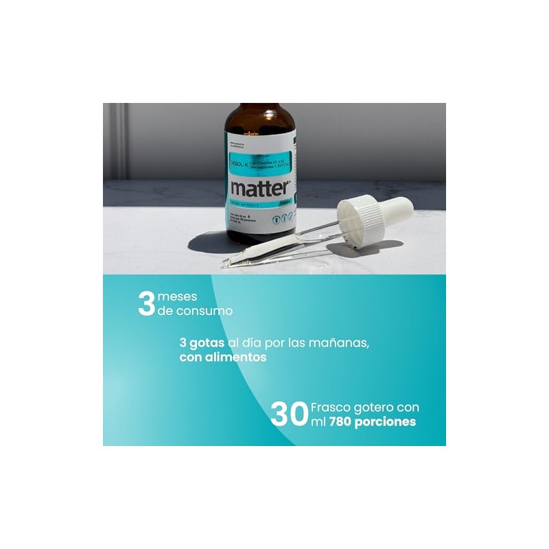 Matter Desol Suplemento Gotas Vitamina Colecalciferol Menaquinona K2vital Apoyo Óseo