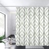 Ruelvth Green and White Shower Curtain, Modern Aesthetic Sage Green