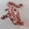 Cinderwing 48" Rose Gold Articulated Crystal Dragon 3D Printed Sensory,