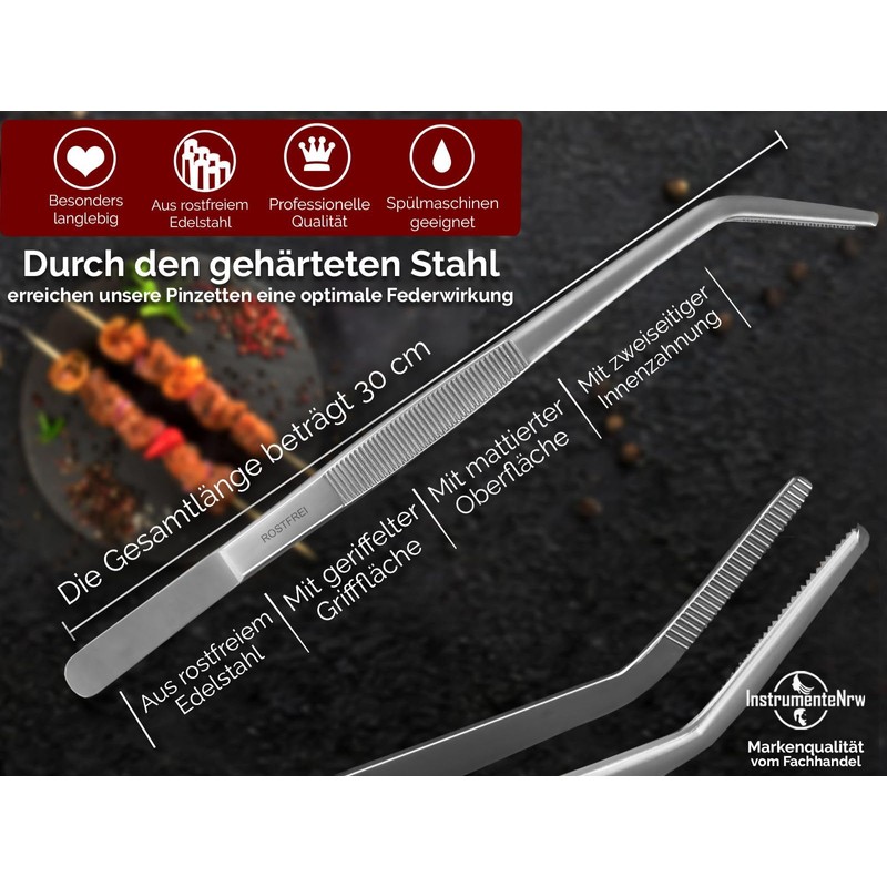 Premium Kitchen Tweezers | Barbecue Tweezers | Cooking Tweezers |