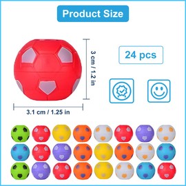 Football Spinner Fingertips Toy, Pack of 24 Football Fidget Spinner Ball, Rotating Game Kids Mini Football Spinning Toy for Classroom Prizes Gifts Children's Birthday Party