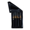 Bahco 3733S/5 Pin Punches Set Conical in Plastic Wallet, Silver/Gold/Black,