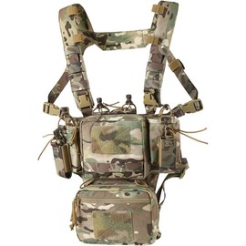 VOTAGOO Chest Rig-Sport Chest Rig New, Adjustable & Detachable Molle Micro Chest Rigs - Color: Camo