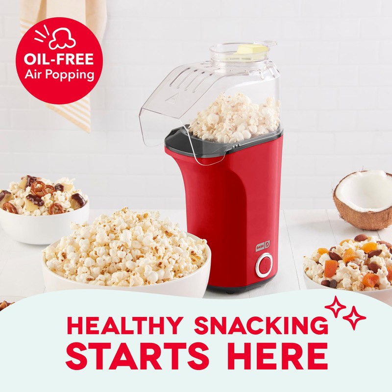 Dash Fresh Pop Popcorn Maker - Oil-Free, Air Popcorn Popper