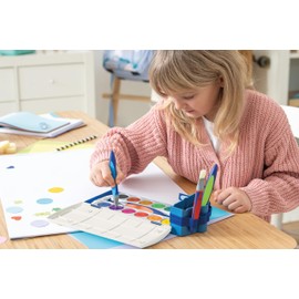 share Deck Paint Box - Painting Box with 12 Colours & Opaque White - Strong Painting Colours for Creative Children - Ink Box for School, Art Lessons - Made from Recycled Material